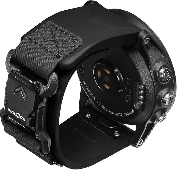 bitplay Waterproof FKM Rubber Fidlock Fast Release Watch Band for Garmin QUICKFIT 22mm, 26mm, Forerunner/Instinct/Quatix/fenix/Enduro/tactix/Descent/epix pro/Foretrex