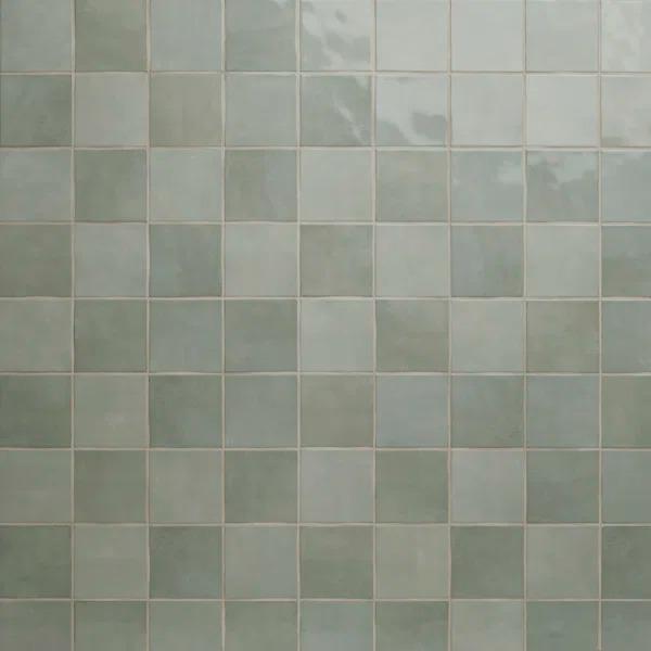 Renzo 5" x 5" Glossy Ceramic Wall Tile, 60 Pcs Coverage of About 10.20SF