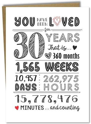 Katie Doodle 30th Birthday Card - Super Cute 30th Birthday Gifts for Her, 30th Birthday Decorations for Women Men, Dirty 30 Birthday Decorations for Her Him - Includes 30 Years Loved Card & Envelope, Pack 3 Katie Doodle 30th Birthday Card - Super Cute 30th Birthday Gifts for Her, 30th Birthday Decorations for Women Men, Dirty 30 Birthday Decorations for Her Him - Includes 30 Years Loved Card & Envelope, Pack 3