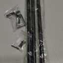 Black Curtain Rods for Window 28 to 48, 5/8 inch Small Decorative Curtain Rod Set with Brackets (32-46'')