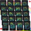 Zhehao 20 Pack LCD Writing Tablet for Kids: 8.5 Inch Colorful Drawing Doodle Boards - Reusable Erasable Doodle Board Educational Learning Toys Gifts for Toddlers Ages 3-8 Party Favors (Black,Cute)