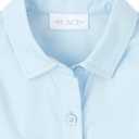 The Children's Place girls Short Sleeve Poplin Button Down Shirt (Blue, S)