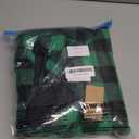 ASENKU Dog Winter Coat, Fleece Doggie Jacket Plaid Reversible Vest Waterproof Windproof Cold Weather Clothes, (Green,3XL)