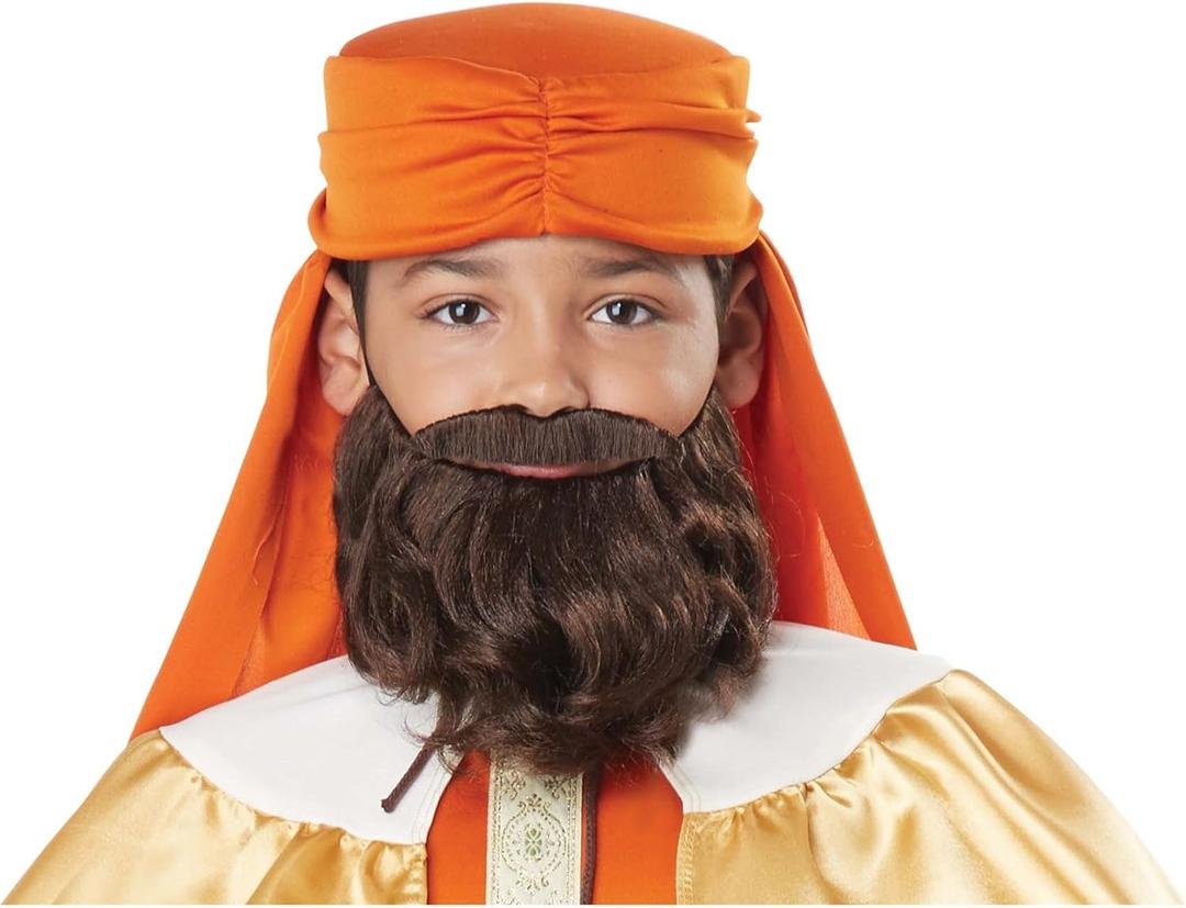 California Costumes Wise Man Brown Beard and Mustache Standard, Orange