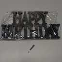 Novabright Glitter Black Happy Birthday Sign Centerpieces for Table Birthday Party Decorations for Women Bday Birthdays Themed Celebration Party Supplies