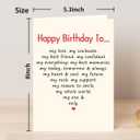 6 x Romantic Birthday Card for Wife from Husband, Funny Boyfriend Birthday Card for Girlfriend, Unique Wife Birthday Gift Ideas from Him (HZ-011)