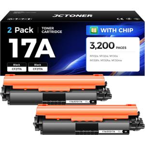 17A Black Toner Cartridge 2-Pack with chip High Yield Replacement for HP 17A CF217A Toner Compatible with HP LaserJet Pro MFP M130a M130fn M130fw M130nw M102a M102w Printer M130 M102 Series Ink Copy