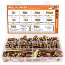 1/4-20, 5/16-18, 3/8-16 Threaded Inserts, Wood Inserts, Steel Threaded Inserts for Wood Furniture Screw, HELIFOUNER 143 Pieces 1/4"-20, 5/16"-18, 3/8"-16 Threaded Inserts Kit with Hex Wrench