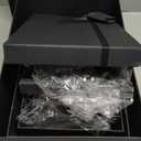 ZENFUN 5 Pack Black Nested Gift Boxes with Lid for Valentine's Presents, 5 Sizes Luxury Packaging Box with Ribbon Bows and Label Gift Wrap for Thanksgiving Birthday, Weddings, Mother's Day 13.7'' to 5.1''