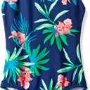 Kanu Surf Girls' Daisy Beach Sport One Piece Swimsuit (10, Leonie Floral Navy)