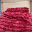 Bedsure Deep Red Fleece Blanket for Couch - GentleSoft Cozy Soft Blankets for Women, Cute Small Throws for Girls, 50x70 Inches