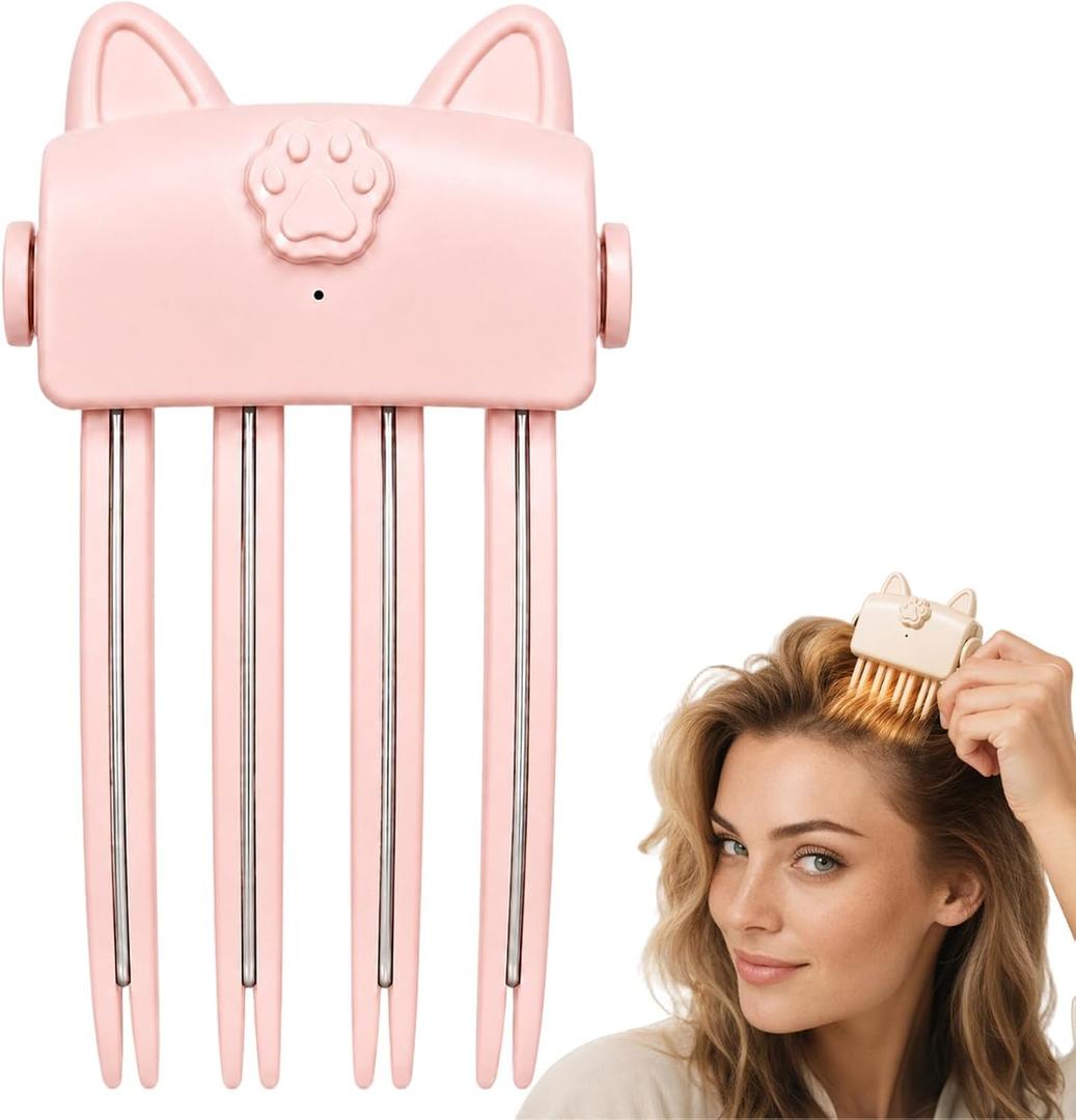 Heated Root Volumizing Hair Clip, Bangs Hair Clip, Wireless Heated Volumizing Root Lift Clip, Two-Temperature Adjustable Lifting Comb, Portable Electric Bangs hairclip