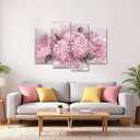 FuShvre Pink Flower Wall Art Hydrangea Floral Canvas Painting Prints for Home Bedroom Living Room Wall Decor Framed Large