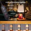 Candle Warmer Lamp with Timer Dimmable, Adjustable Height Candle Warmer Light for Jar Candles with 2 Bulbs, Christmas Birthday Gifts for Women Mom, House Warming Gifts New Home, Room Office Home Decor