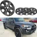 WheelX 17 inch Hubcap Wheel Skin Covers Compatible with 2014-2024 Toyota 4Runner SR5, Durable ABS Plastic Rim Covers (Set of 4), Fit for Standard Wheels - Snap On Tire Cover Replacement (Matte Black)