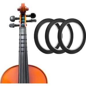 3 Rolls Violin Fingering Tape, 3mm Violin Finger Tape Cello Violin Fingerboard Stickers Finger Guide for Violins & Various Orchestral Instruments Fretboard Note Positions (Black)