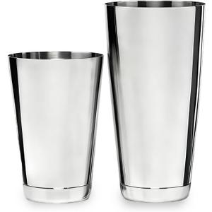 Boston Cocktail Shaker, 18oz & 28oz 2-Piece Tins, Professional Bar Shaker for Bartending, Cocktail Shakers, Essential Bar Tools for Mixing DrinksSliver (Silver)