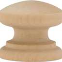 Woodpeckers British Wood Knobs 2 inch, Pack of 25 Unfinished Round Wooden Knobs for Crafts, Dresser Drawers, Cabinets, and Furniture