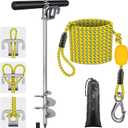 BeneLabel 26" Boat Anchor with 32ft Rope Screw Sand Anchor for Pontoon Boat