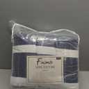 Finlonte 100% Cotton King Size Quilt, Navy Blue Striped Lightweight Bedding Sets for All Season, 3 Pieces (king(98"x106"))