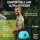 VASG 2 Gallon Battery Powered Garden Sprayer, Electric Sprayer, Weed Yard Lawn Sprayers with 5 Mist Nozzles & Retractable Wand & Adjustable Strap for Lawn, Garden, Yard