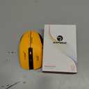 RAPIQUE Bluetooth Wireless Mouse - (BT1/BT2+USB Receiver) Tri-Device Compatibility for PC, Laptop, Computer, MacBook, Tablet (Black and Yellow)