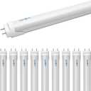 T8 LED Tube Light Bulbs 4 Foot 20W 40W Equivalent 5000K Daylight 2000LM, T8 T10 T12 Fluorescent Replacement, Dual-end Powered Ballast Bypass, Frosted Cover ETL Listed for Garage 10-Pack