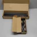 Black Industrial Pipe Curtain Rod 18 to 88 Inch,1 Inch Diameter Adjustable Wrap Around Curtain Rod, Metal Window Treatment Rods, Ideal as Your Kitchen, Bedroom, Outdoor Patio Etc.