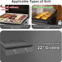 Wind Guards for Blackstone 22 Inch Griddle, Magnetic Stainless Steel Wind Screen for Blackstone Grill, Griddle Accessories for Blackstone 22" Protect Flame Hold Heat (22inch-Black)