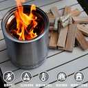 lesummit Mini Firewood Fire Stick with Fire Starters Gloves 4" Kiln Dried Pine Firewood Small Barkless Kindling Logs Compatible with Wood Stoves, Tabletop Fire Pits, BBQ Grills & Pizza Ovens, 12 lb Box