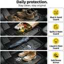 YQ Floor Mats for 2022-2026 Toyota Tundra All Weather TPE Custom Fit 2 Row | CrewMax Cab ONLY, Fits 3rd Gen, SR SR5 TRD Pro Platinum, 3D Laser Scan Custom Fit, Waterproof Non-Slip Truck Liners