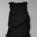 Trendy Queen Womens Boat Neck Going Out Mini Dress Summer Party Club Bodycon Dresses (Medium, Black)