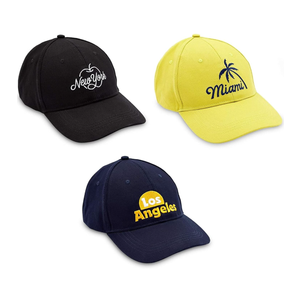 Baseball Caps for Men and Women, Los Angeles, Miami, New York (3 Pack - Black, Yellow, and Navy Blue)