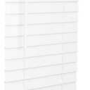 LOTUS & WINDOWARE 2.5-inch Cordless Faux Wood Blind, Plantation Style, 30" Wide x 60" Long, Smooth, Bright White  for Living Room, Bedroom, Interior Door Windows (30"W x 60"H)