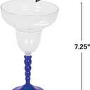 Fun Express Plastic Margarita Glasses Disposable 12 oz Bubble Stem 12 Pack - Mexican Fiesta Party Decorations & Cinco de Mayo Party Supplies | Taco Party Cups for Margarita Bar & Themed Celebrations