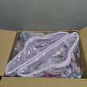 HOUSE DAY Lt-Purple Velvet Hangers 60 Pack, Non Slip Clothes Felt Hanger Heavy Duty for Coat, Premium Slim Space Saving Suit Hangers for Closet Organizer, 360 Rotating Silver Hook