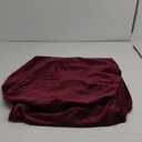 H.VERSAILTEX Armless Accent Chair Covers Thick Velvet Armless Chair Slipcovers High Stretch Chair Covers for Living Room Hotel Machine Washable Furniture Protector with Elastic Bottom, Burgundy