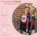 Cheer Ponytail Hairpiece All Star Cheer Hair Straight Posh Pony for Cheerleader Competition 200% density, Full and Thick Hair,Mocha Melt
