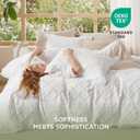 Bedsure Boho Oversized King Duvet Cover - White Breathable & Soft Boho Bedding, Machine Washable Comforter Cover for All Seasons, Includes 1 Duvet Cover 120"x98" with 2 Pillow Shams & Zipper Closure