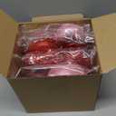 8 Pack Large Valentine's Day Heart Ornaments for Tree 8 Inch Red Pink Glitter Heart Ornaments Valentines Wreaths Foam Hang Valentines Decoration for Front Door Holiday Wedding Anniversary