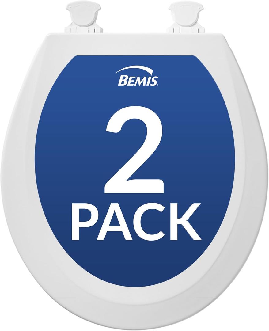 Bemis 500EC 000 Toilet Seat, 2-Pack Round, White
