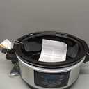 Hamilton Beach Portable 6 Quart Set & Forget Digital Programmable Slow Cooker with Lid Lock, Temperature Probe, Dishwasher Safe Crock & Lid, Stainless Steel (33969A)