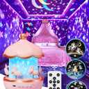 Carousel Night Light for Kids, 15 Music+15 Films+315 Colors Star Projector for Kids Night Light Projector,360+Remote+1200mah Unicorn Toys for Girls Room Decor, Valentines Gifts for Kids, Girls, Baby