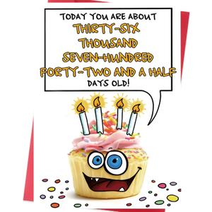 16 x Funny 100th Birthday Card, Happy 100th Birthday Card Gift for Men Women Mom Dad, Humorous 100 Year Old Birthday Decoration Gift for Grandpa Grandma