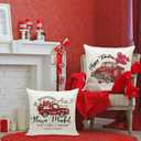 Valentines Day Decorations Pillow Covers 18x18 inch Set of 4 Red Heart and Love Decor Throw Pillows Decorative Cushion Cases for Home Wedding Party