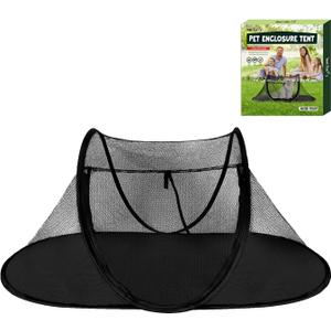 Cat Tent Outdoor, Pet Enclosure Tent Suitable for Cats and Small Animals, Indoor Playpen Portable Exercise Tent with Carry BagBlack 45.5"L x 24.5"W x 21.5"H