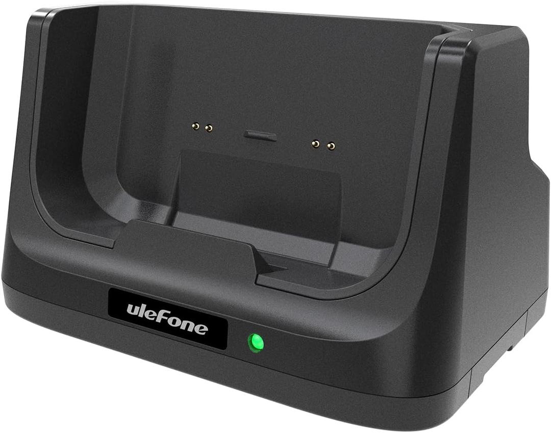 Ulefone Desk Charging Dock for RugKing Rugged Smartphone, Pogo Pin Wireless Charging, Dual Output, 2-in-1 Charger Stand