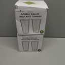 2 x Freshmage 16oz Double Walled Insulated Tumblers (4 Pack), Tumbler Cups Keep Drinks Cold & Hot, Crystal Clear Reusable Plastic Cups, BPA-Free Plastic Drinking Glasses, Dishwasher Safe