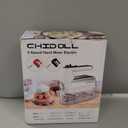 5-Speed Electric Hand Mixer, 800W Handheld Mixer with Turbo for Baking & Cooking, Kitchen Food Mixer with Storage Case & 6 Stainless Steel Attachments (2 Beaters, 2 Dough Hooks, 2 Whisks)-Red