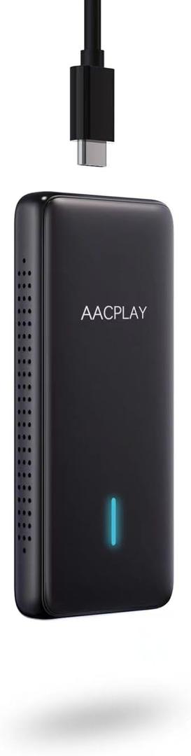 AACPLAY Wireless Android Auto Car Adapter Converts Wired Android Auto to Wireless, Android Auto Dongle Wireless for AA Smarphone, USB Type-A or Type-C Plug-in